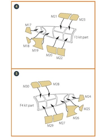 Me-410 B-1/U2/U4/R4 painting mask for Finemolds kits 