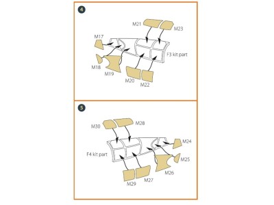 Me-410 B-1/U2/U4/R4 painting mask for Finemolds kits 