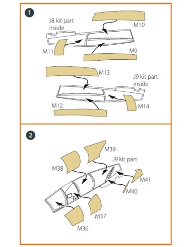 Me-410 B-1/U2/U4/R4 painting mask for Airfix kit 
