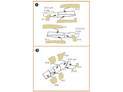 Me-410 B-1/U2/U4/R4 painting mask for Airfix kit 