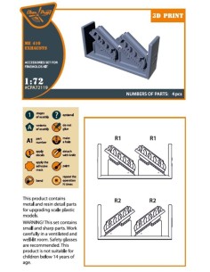 Me-410 B-1/U2/U4/R4 exhausts for Finemolds kits 