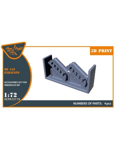 Me-410 B-1/U2/U4/R4 exhausts for Finemolds kits 