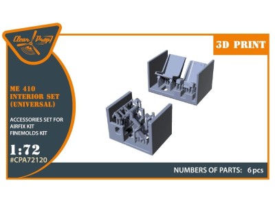 Me-410 B-1/U2/U4/R4 interior for Airfix, Finemolds kits 