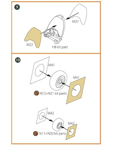 Mirage 2000D double-sided painting mask for Modelsvit kit 72075 