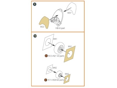 Mirage 2000D double-sided painting mask for Modelsvit kit 72075 
