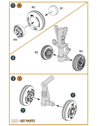 EMB-145 wheel set for A-model kits 