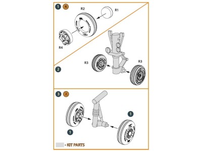 EMB-145 wheel set for A-model kits 