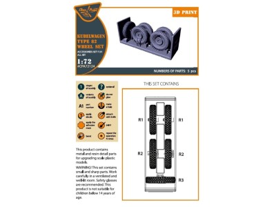 Kubelwagen type 82 Wheel set 