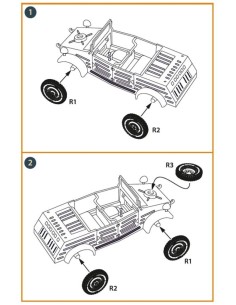 Kubelwagen type 82 Wheel set  2