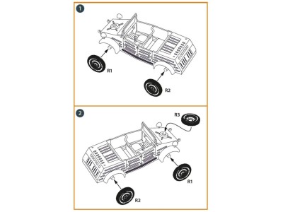 Kubelwagen type 82 Wheel set 