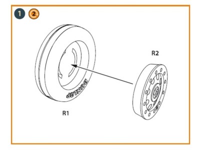 Fairey Delta 2 wheel set for Dora Wings kit 