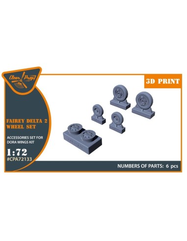 Fairey Delta 2 wheel set for Dora Wings kit 