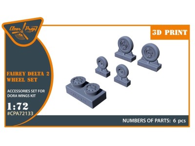Fairey Delta 2 wheel set for Dora Wings kit 