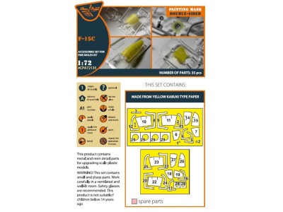 F-15C painting mask for Finemolds kits 