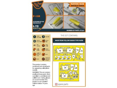 F-15D painting mask for Finemolds kits 