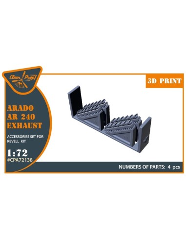 Arado Ar-240 exhausts for REVELL kit 