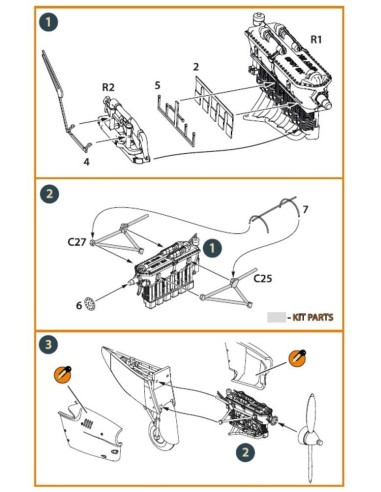 DH.88 Comet engine set 3D print 