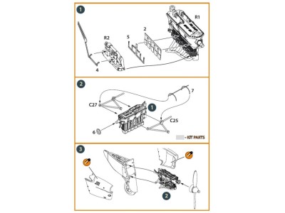 DH.88 Comet engine set 3D print 