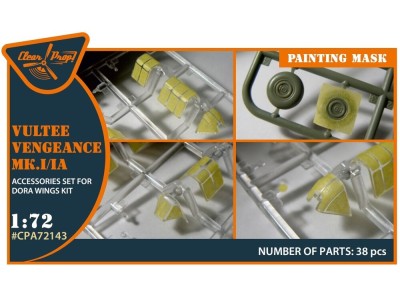 Vultee Vengeance Mk.I/IA painting mask for Dora Wings kit 