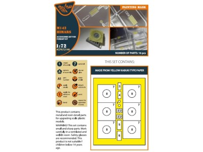 M142 Himars painting mask for Foreart kits 
