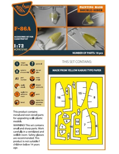 F-86A double-sided painting mask for CP kits 