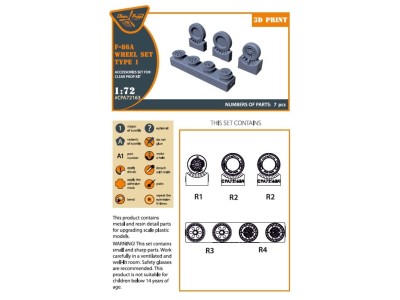 F-86A wheel set type 1 for CP kits 