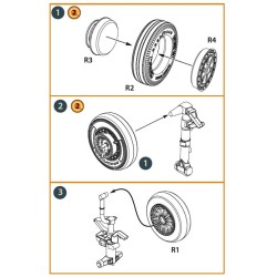 F-86A wheel set type 1 for CP kits  2
