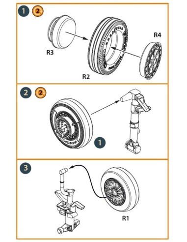 F-86A wheel set type 1 for CP kits 