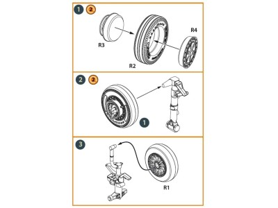 F-86A wheel set type 1 for CP kits 