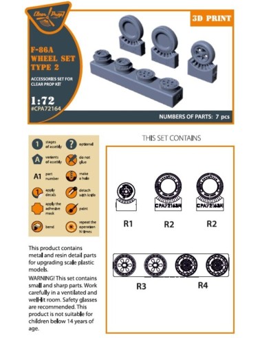 F-86A wheel set type 2 for CP kits 