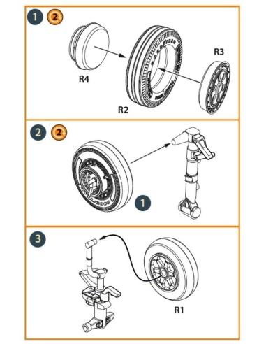 F-86A wheel set type 2 for CP kits 