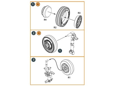 F-86A wheel set type 2 for CP kits 