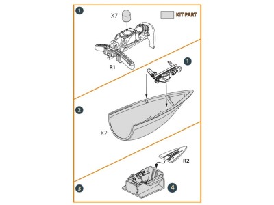 F-86A Closed canopy frame detailing set for CP kits 