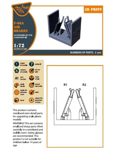 F-86A air brakes for CP kits 