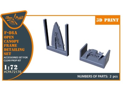 F-86A Open canopy frame detailing set for CP kits 