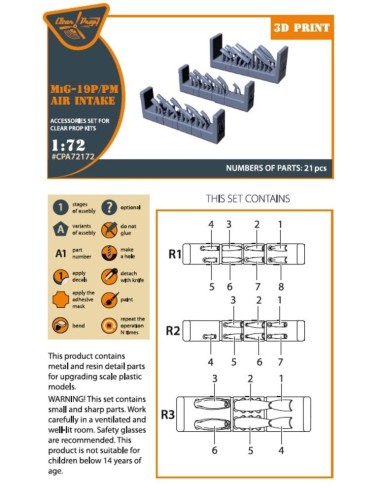MiG-19P/PM Air intake for CP kits 