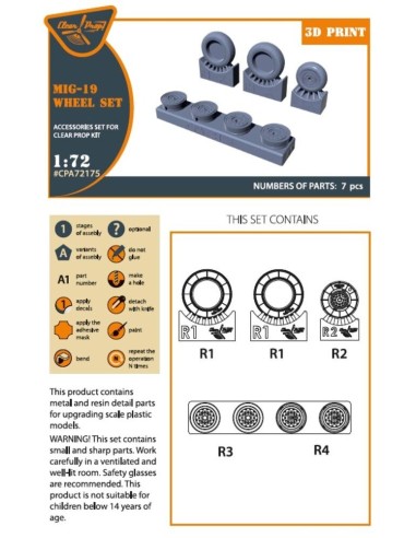 MiG-19 wheel set for CP kits 