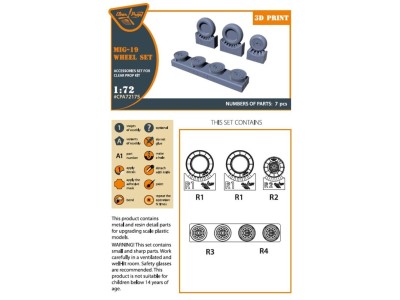 MiG-19 wheel set for CP kits 