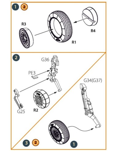 MiG-19 wheel set for CP kits 