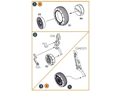 MiG-19 wheel set for CP kits 
