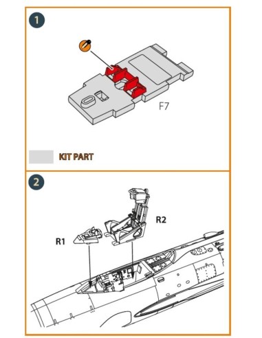 MiG-19 Ejection seat and instrument panel cover for CP kits 