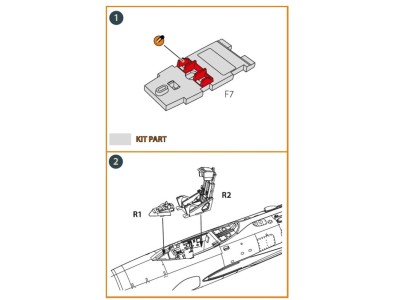 MiG-19 Ejection seat and instrument panel cover for CP kits 