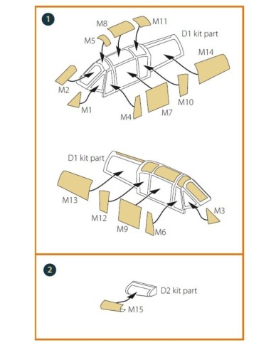 Ki-61-II, Ki-100-I painting mask for Finemolds FP17,FP19 kits 