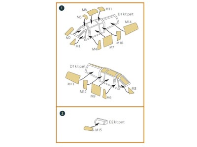 Ki-61-II, Ki-100-I painting mask for Finemolds FP17,FP19 kits 