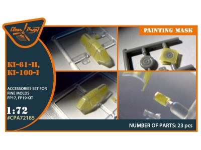 Ki-61-II, Ki-100-I painting mask for Finemolds FP17,FP19 kits 