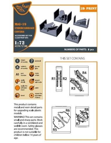 MiG-19 undercarriage covers for CP kits 