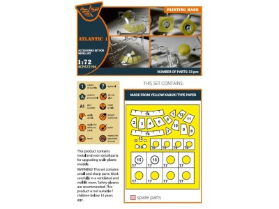 ATLANTIC 1 painting mask for REVELL kit 