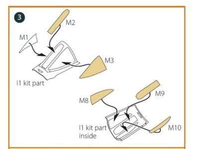 A-10 A/C double-sided painting mask for GWH kit 
