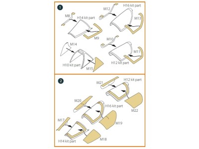 Mirage 2000B/N double-sided painting mask for Modelsvit kit 