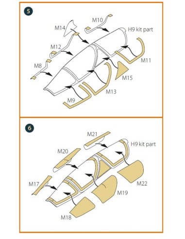 Mirage 2000B/N double-sided painting mask for Modelsvit kit 